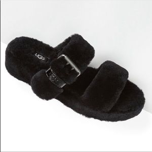 Ugg Fuzz Yeah Slippers (Black)